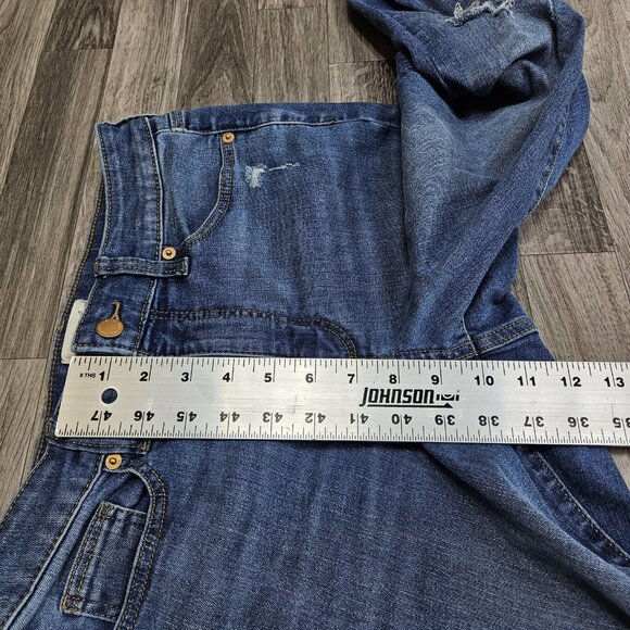 Universal Thread Jeans Womens 6/28R Blue High Rise Skinny Distressed Stretch - Picture 12 of 13
